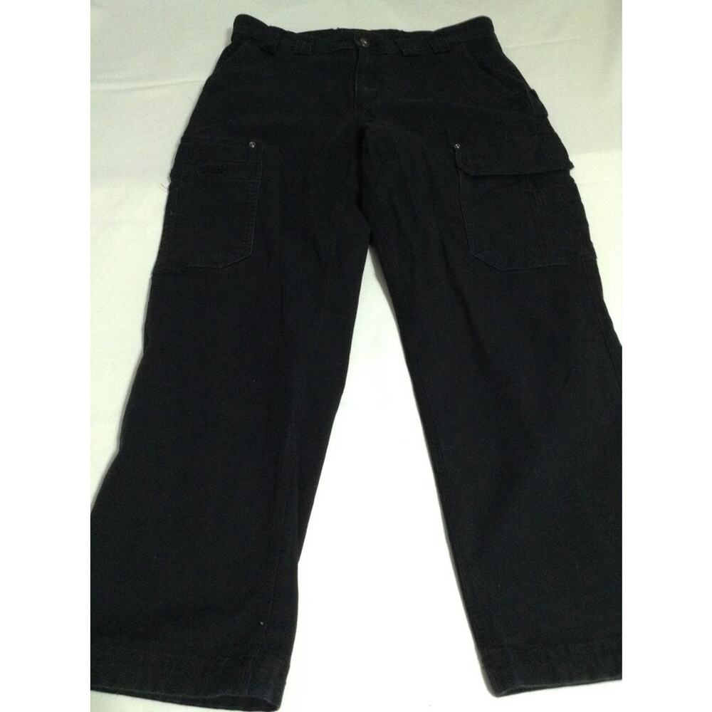 Duluth Trading Co Mens 34x30 Black DuluthFlex Fire Hose Relaxed Fit Cargo Pants